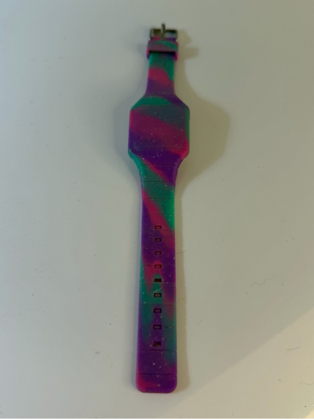 Colorful Tie-Dye Silicone LED Watch and Band pre owned